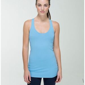 Lululemon Cool Racerback Tank Tonka Striped Angel Blue Lullaby 8 Athletic